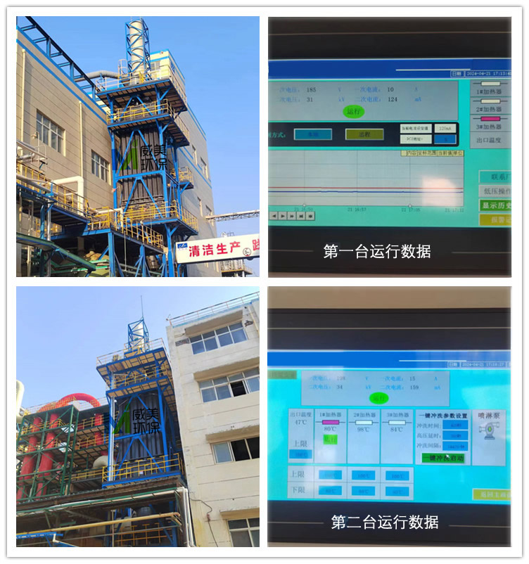 兩臺濕電調(diào)試運行